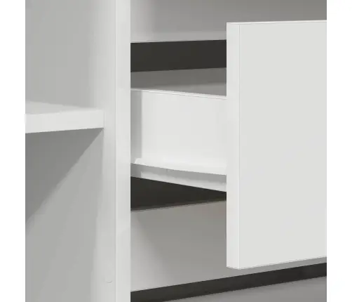 Sānu Galds Balts 120X41X75 Cm Inženierijas Koks Vidaxl