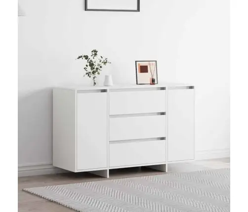 Sānu Galds Balts 120X41X75 Cm Inženierijas Koks Vidaxl