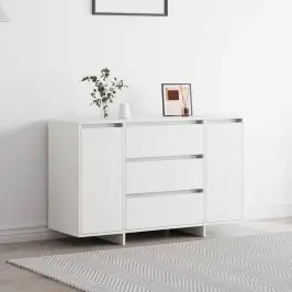 Puse Ar Atvilktni Balts 120 X 41 X 75 Cm Inženierijas Koks Vidaxl