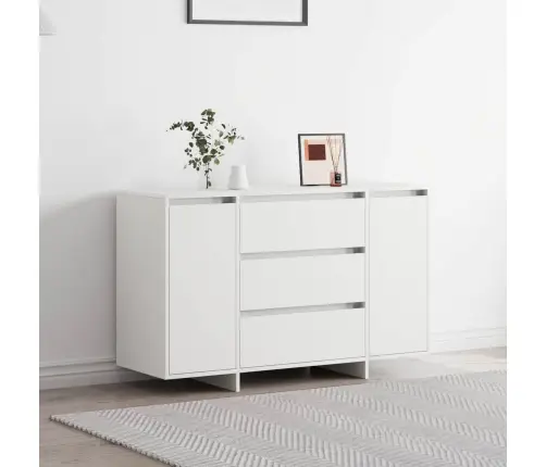 Sānu Galds Balts 120X41X75 Cm Inženierijas Koks Vidaxl