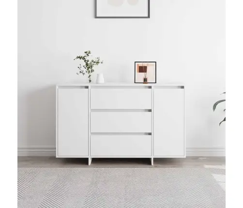 Sānu Galds Balts 120X41X75 Cm Inženierijas Koks Vidaxl