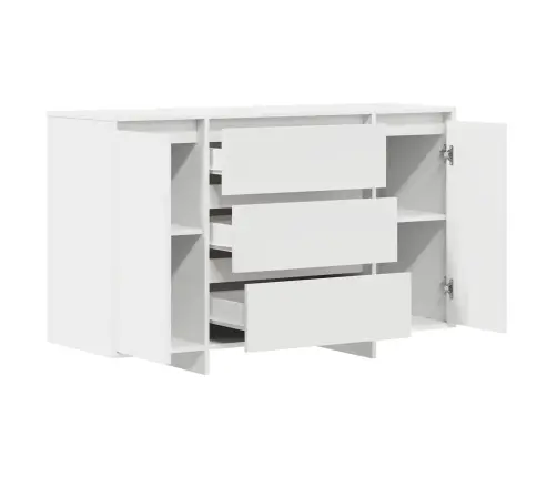 Sānu Galds Balts 120X41X75 Cm Inženierijas Koks Vidaxl