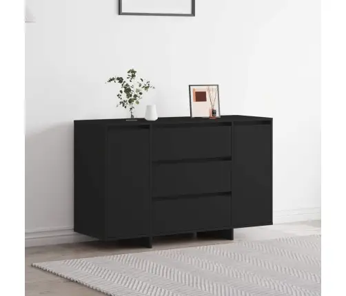 Bufete Melna 120X41X75 Cm Inženierijas Koks Vidaxl