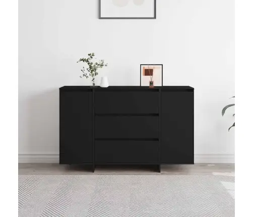 Bufete Melna 120X41X75 Cm Inženierijas Koks Vidaxl