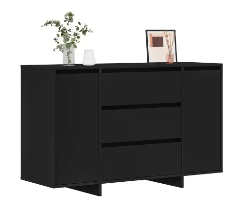 Bufete Melna 120X41X75 Cm Inženierijas Koks Vidaxl