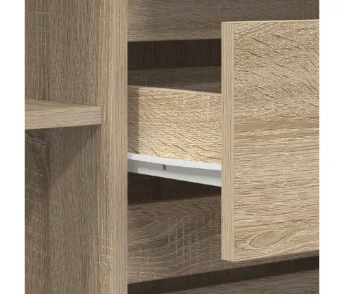 Sānu Skapītis Sonoma Ozols 120X41X75 Cm Inženierijas Koks Vidaxl