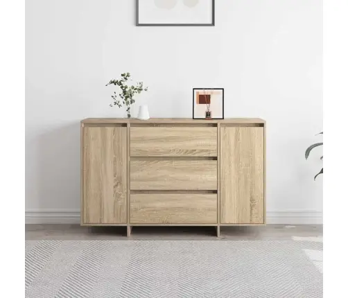 Sānu Skapītis Sonoma Ozols 120X41X75 Cm Inženierijas Koks Vidaxl