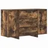 Sānu Galds Dūmota Ozola 120X41X75 Cm Inženierijas Koks Vidaxl