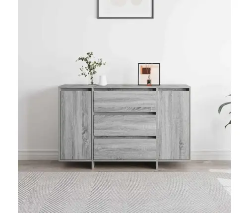 Bufete Pelēka Sonoma 120X41X75 Cm Inženierijas Koks Vidaxl
