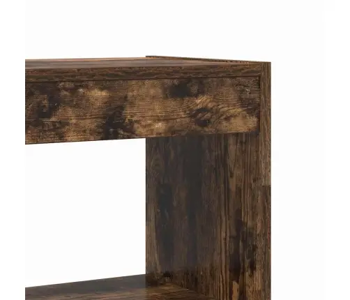 Grāmatu Skapis / Telpu Dalītājs Dūmojošais Ozols 80X30X198 Cm Vidaxl