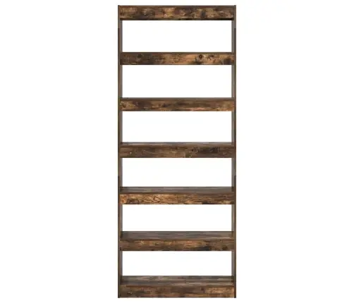 Grāmatu Skapis / Telpu Dalītājs Dūmojošais Ozols 80X30X198 Cm Vidaxl