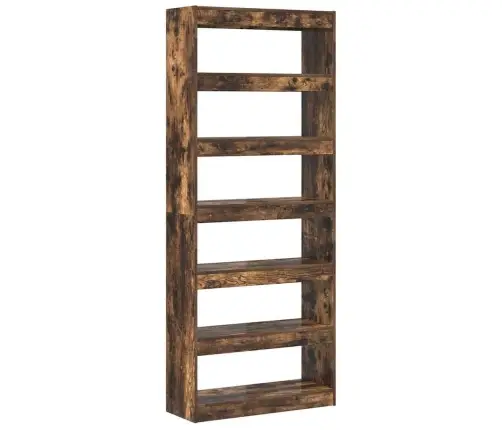 Grāmatu Skapis / Telpu Dalītājs Dūmojošais Ozols 80X30X198 Cm Vidaxl