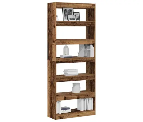 Grāmatu Skapis Vecs Koks 80 X 30 X 198 Cm Inženierijas Koks Vidaxl