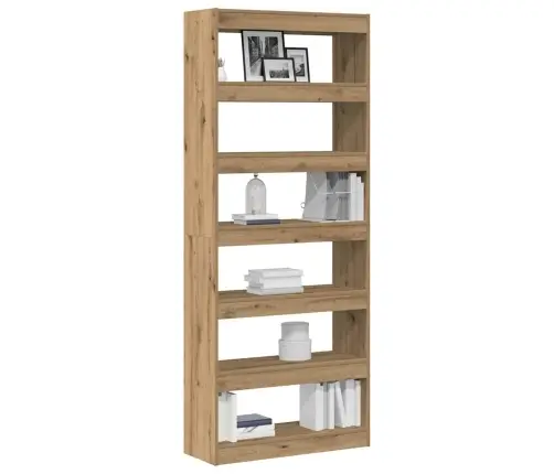 Knygų Lentyna Artisano Ąžuolo 80 X 30 X 198 Cm Apdirbta Mediena