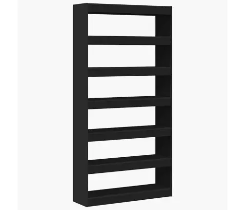 Grāmatu Plaukts Melns Inženierijas Koks 100 X 30 X 198 Cm Plaukts Vidaxl