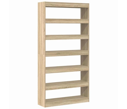 Grāmatu Plaukts Sonoma Ozols Inženierijas Koks 100 X 30 X 198 Cm Vidaxl