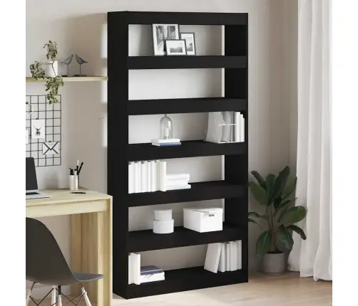 Grāmatu Plaukts Melns Ozols Inženierijas Koks 100 X 30 X 198 Cm Vidaxl