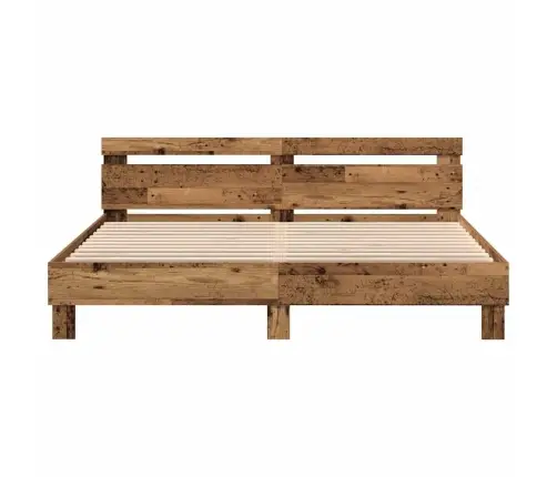 Gultas Rāmjis Rustikāls Vecs Koks Masīvkoks 200 X 200 Cm Izturīgs Vidaxl