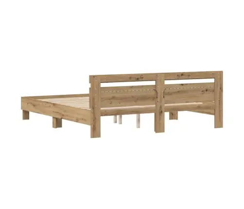 Koka Gultas Rāmjis Artizāls Ozols Cieta Ozola Koks 200 X 200 Cm Vidaxl