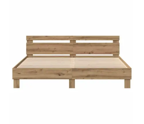 Koka Gultas Rāmjis Artizāls Ozols Cieta Ozola Koks 200 X 200 Cm Vidaxl