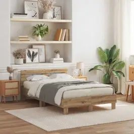 Gultas Rāmis Amatnieku Ozola 120 X 200 Cm Inženierijas Koks Vidaxl Gultas Rāmis Amatnieku Ozola 120 X 200 Cm Inženierijas Koks Vidaxl