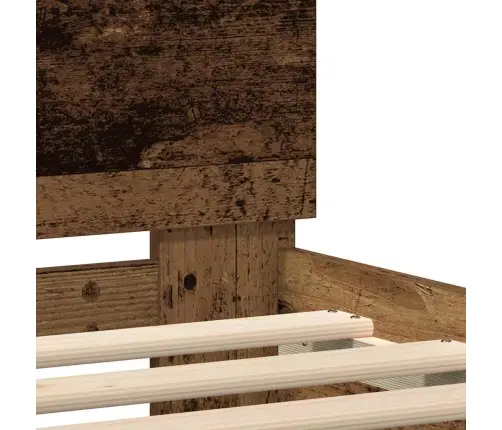 Inženierijas Koka Gultas Rāmis Vecs Koks Koks 135 X 190 Cm Vidaxl