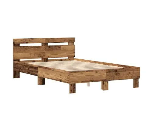 Inženierijas Koka Gultas Rāmis Vecs Koks Koks 135 X 190 Cm Vidaxl