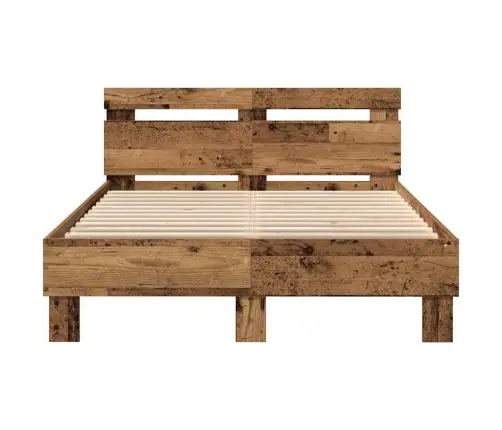 Inženierijas Koka Gultas Rāmis Vecs Koks Koks 135 X 190 Cm Vidaxl