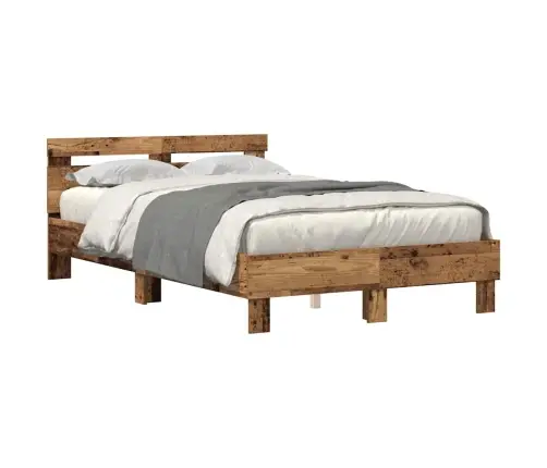 Inženierijas Koka Gultas Rāmis Vecs Koks Koks 135 X 190 Cm Vidaxl