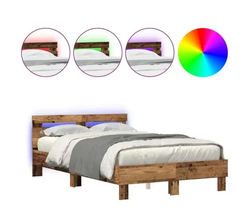 Inženierijas Koka Gultas Rāmis Vecs Koks Koks 135 X 190 Cm Vidaxl