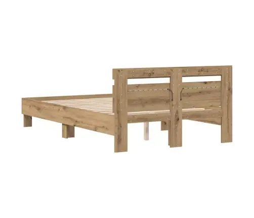 Voodi Raam Peaga Käsitöötamm 120 X 190 Cm Tehispuit