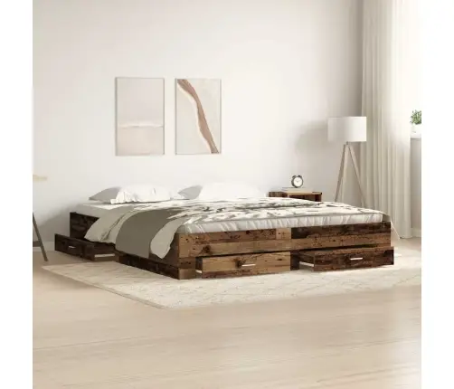 Lovos Rėmas Senovinis Medis 180 X 200 Cm Apdirbta Mediena