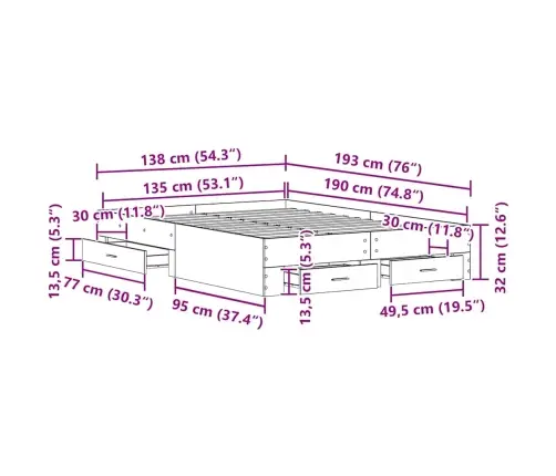 Lovos Rėmas Amatininkų Ąžuolas 135 X 190 Cm Apdirbta Mediena