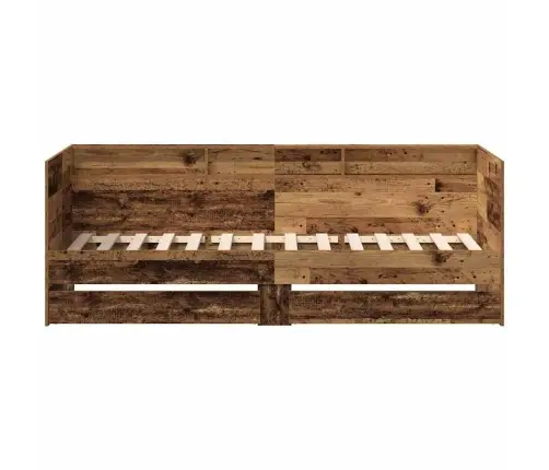 Dienos Lova Senovinis Medis 100 X 200 Cm Apdirbta Mediena