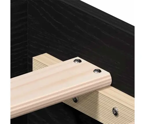 Gultas Rāmja Melns Ozols 90X190 Cm Inženierijas Koks Vidaxl