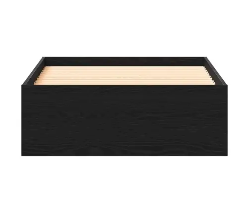 Gultas Rāmja Melns Ozols 90X190 Cm Inženierijas Koks Vidaxl