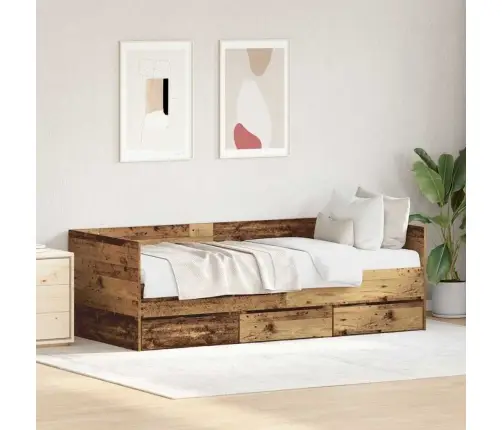 Dieninės Lovos Konstrukcija Su Stalčiais Sena Mediena