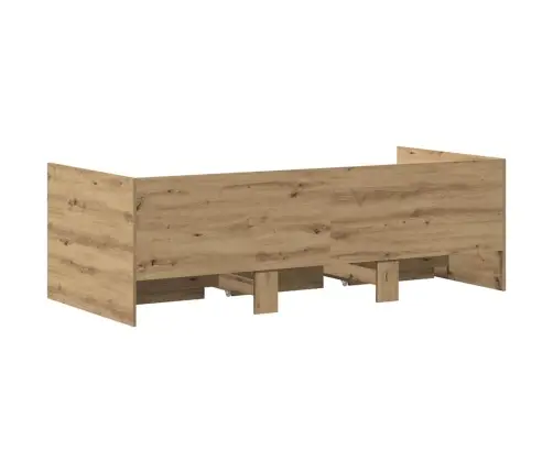 Dienas Gulta Amatnieka Ozols Inženierijas Koks 90 X 200 Cm Vidaxl