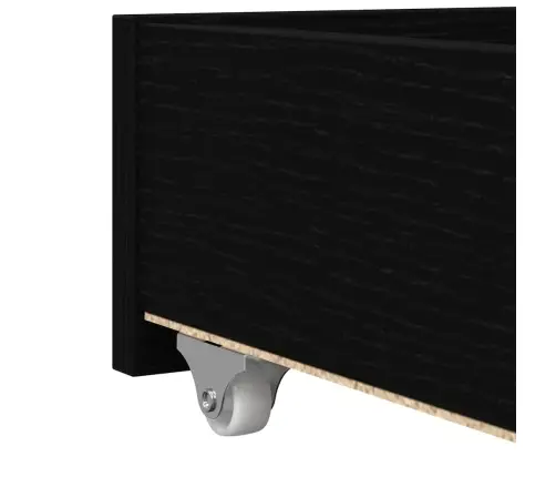 Diivanvoodi Raam Sahtlitega Must Tamm 90 X 200 Cm Tehispuit