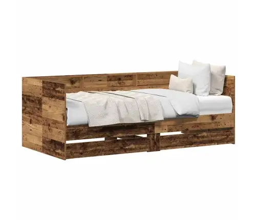 Diena Gulta Ar Atvilktnēm Vecs Koks Inženierijas Koks 90 X 190 Cm Vidaxl