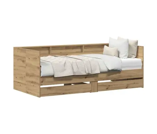 Dienos Lova Amatininkų Ąžuolas 90 X 190 Cm Apdirbta Mediena