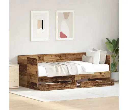 Dienos Lova Senovinis Medis 75 X 190 Cm Apdirbta Mediena