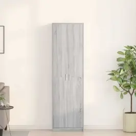 Spinta Pilka Sonoma Ąžuolo 55 X 25 X 189 Cm Apdirbta Mediena