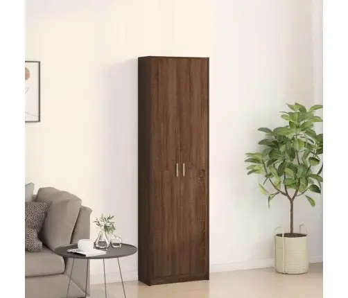 Garderoobikapp Riiuliga Pruun Tamm 55 X 25 X 189 Cm Tehispuit