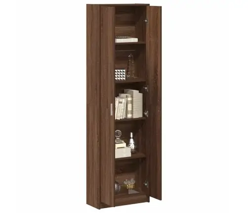 Garderoobikapp Riiuliga Pruun Tamm 55 X 25 X 189 Cm Tehispuit