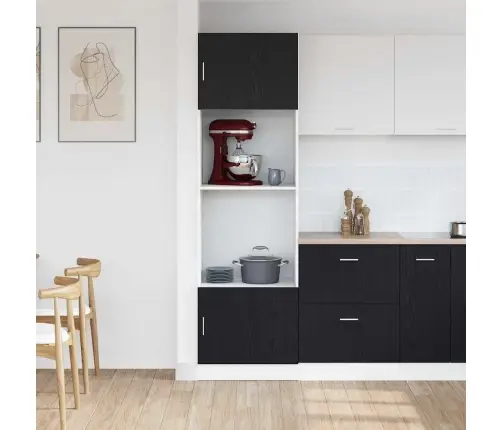 Pakabinama Spintelė Su Lentyna Juodas Ąžuolas 60 X 57 X 207 Cm