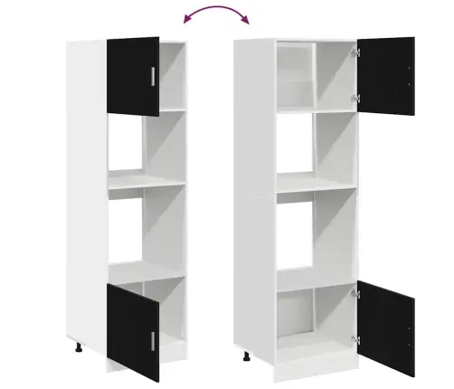 Pakabinama Spintelė Su Lentyna Juodas Ąžuolas 60 X 57 X 207 Cm