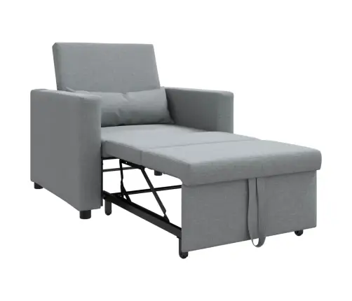 Lükandvoodi Ühele Inimesele Helehall 90 X 165 X 87 Cm Kangas