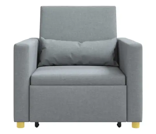 Ištraukiamas Sofa-Lova Vienvietis Šviesiai Pilka Audinys