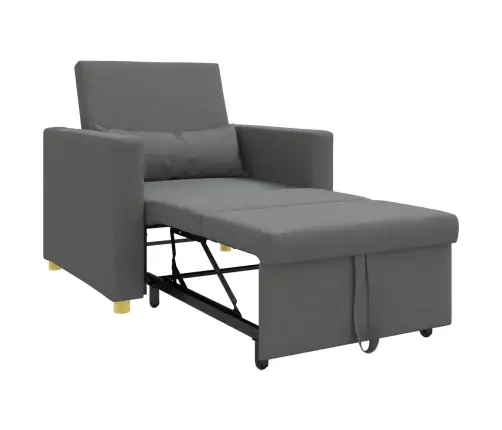 Lükandvoodi Ühele Inimesele Tumehall 90 X 165 X 87 Cm Kangas